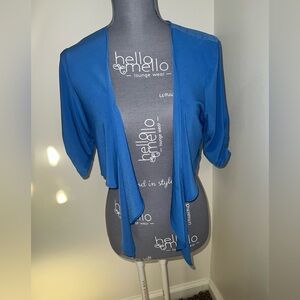 Blue Open Front Cardigan